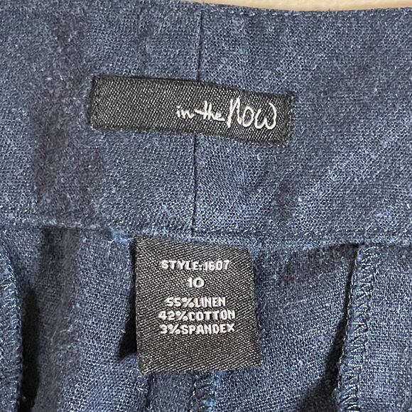 In the Now Linen Blend Lightweight Blue Pants Size 10 - Picture 8 of 10